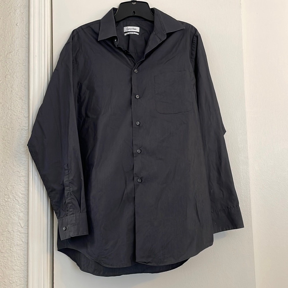 Calvin Klein Dark Gray Dress Shirt